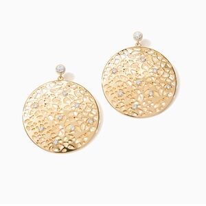 NEW earrings gold Devine circle post back divine earring Lilly Pulitzer